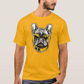 French Bulldog Headphones Tシャツ (正面)