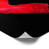 French Bulldog Heart Silhouette Valentines Day Dog ポスター (角)