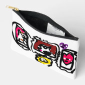 French bulldog hearts   アクセサリーポーチ (見開き)