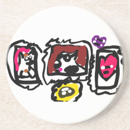 French bulldog hearts   コースター