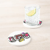 French bulldog hearts   コースター (側面)