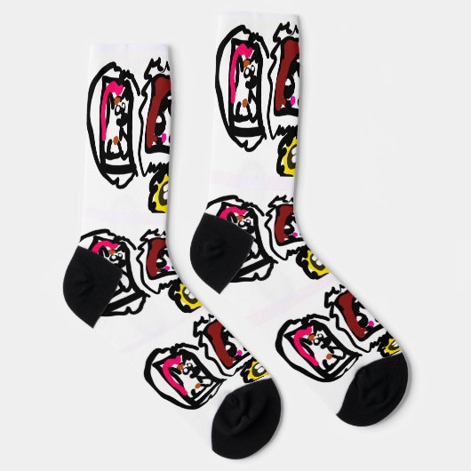 French bulldog hearts   ソックス (右)