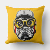 French Bulldog Hip Hop クッション (正面)