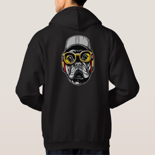 French Bulldog Hip Hop パーカ (裏面)