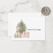 French Bulldog Holiday Card ノートカード (正面/裏面インサイチュ)