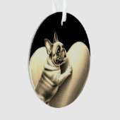 French Bulldog I love you オーナメント (正面)
