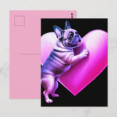 French Bulldog I love you ポストカード (正面/裏面)
