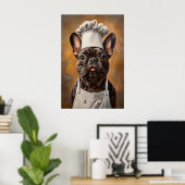 French Bulldog In Chefs Hat Poster, Pet Poster ポスター (ホームオフィス)