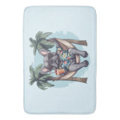 French Bulldog In Hawaiian Top バスマット (正面縦)