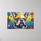 FRENCH BULLDOG IN SPACE 15 キャンバスプリント (正面)