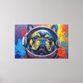 FRENCH BULLDOG IN SPACE 4 キャンバスプリント (正面)
