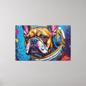 FRENCH BULLDOG IN SPACE 6 キャンバスプリント (正面)
