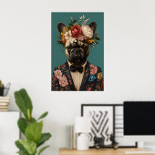 French Bulldog In Suit Poster, French Bulldog ポスター (ホームオフィス)