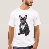 French Bulldog in Tuxedo Tシャツ (正面)