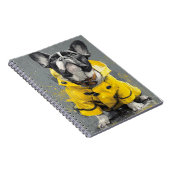French Bulldog in Yellow Raincoat Notebook ノートブック (右側)