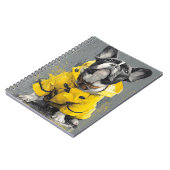 French Bulldog in Yellow Raincoat Notebook ノートブック (左側)