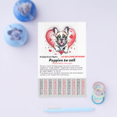 French Bulldog into your home Flyer チラシ (シングル)