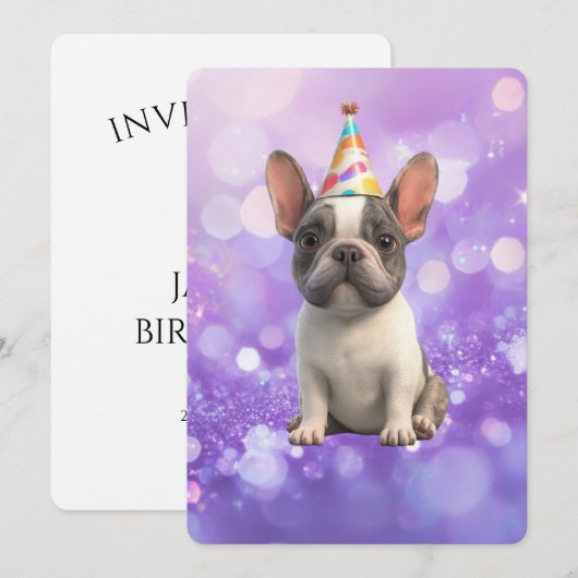 French Bulldog Invitation Card (正面/裏面)