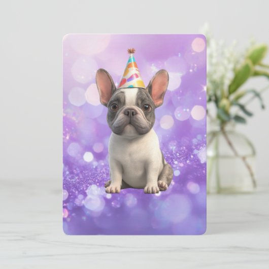 French Bulldog Invitation Card (スタンド正面)