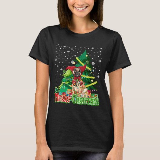 French Bulldog Jester Hat Christmas Tシャツ (正面)