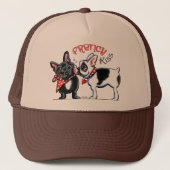 French Bulldog Kiss キャップ (正面)