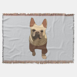 French Bulldog, Lavender Purple スローブランケット