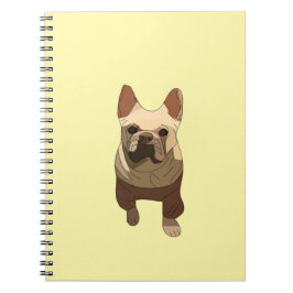 French Bulldog, Lavender Purple ノートブック