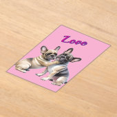 French Bulldog Liebe französische Bulldogge  アクリル招待状 (レイダウン)