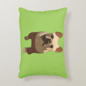 French Bulldog, Lime Green アクセントクッション (正面(垂直))