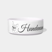 French Bulldog Line Art personalized bowl ボウル (正面)