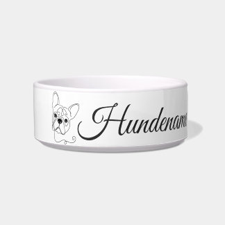 French Bulldog Line Art personalized bowl ボウル