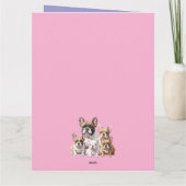 French Bulldog lustige Freunde Bulldoggen カード (裏面)
