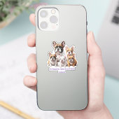 French Bulldog lustige Freunde Bulldoggen シール (スマートフォン)
