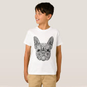French Bulldog Mandala Tシャツ (正面フル)