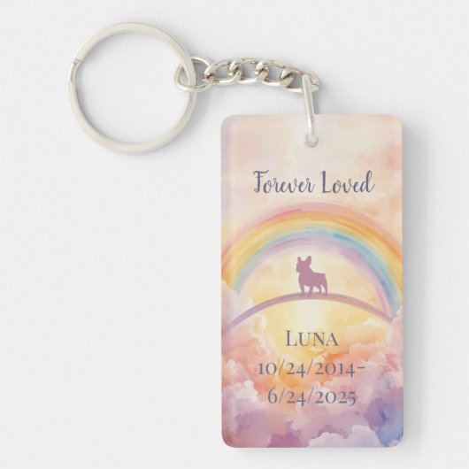 French Bulldog Memorial Keychain – Grief Music キーホルダー (正面)