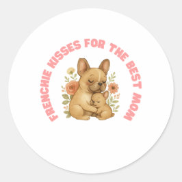 French Bulldog Mom Mother's Day ラウンドシール