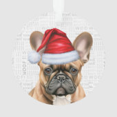French Bulldog Name and Photo Holiday Christmas オーナメント (裏面)