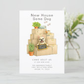 French Bulldog New House Moving Announcement 招待状 (スタンド正面)