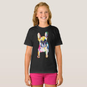 French Bulldog Original Watercolor Hand Drawing Tシャツ (正面フル)