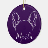 French Bulldog Ornament (Paw Prints) セラミックオーナメント (左)