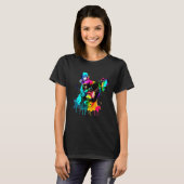 French Bulldog Paint Splatter Frenchie  Splatter Tシャツ (正面フル)