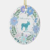 French Bulldog Pastel Blue Custom Photo Memorial セラミックオーナメント (右)