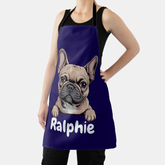 French Bulldog Personalized Dog Name Pet Owner エプロン (インサイチュ)