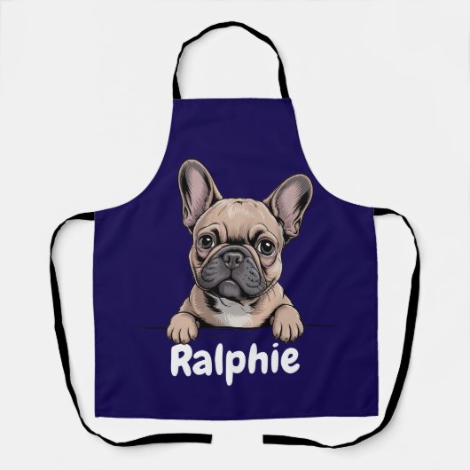 French Bulldog Personalized Dog Name Pet Owner エプロン (正面)