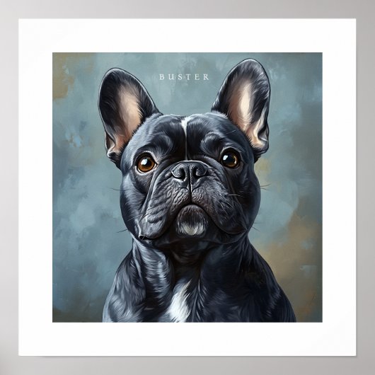 French Bulldog Personalized Print ポスター (正面)