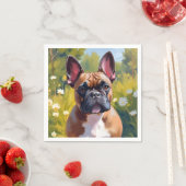 French Bulldog | Pet Painting Dog スタンダードカクテルナプキン (インサイチュ)