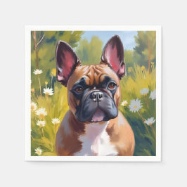 French Bulldog | Pet Painting Dog スタンダードカクテルナプキン