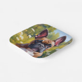 French Bulldog | Pet Painting Dog ペーパープレート (傾斜あり)