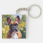 French Bulldog | Pet Painting Dog Art キーホルダー (裏面)