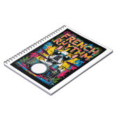 French Bulldog Playing Drums ノートブック (左側)